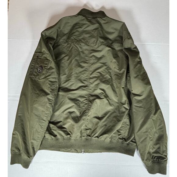 Michael Kors Olive Green Military Pilot Bomber Jacket Full Zip Men's Size XL - Picture 6 of 8
